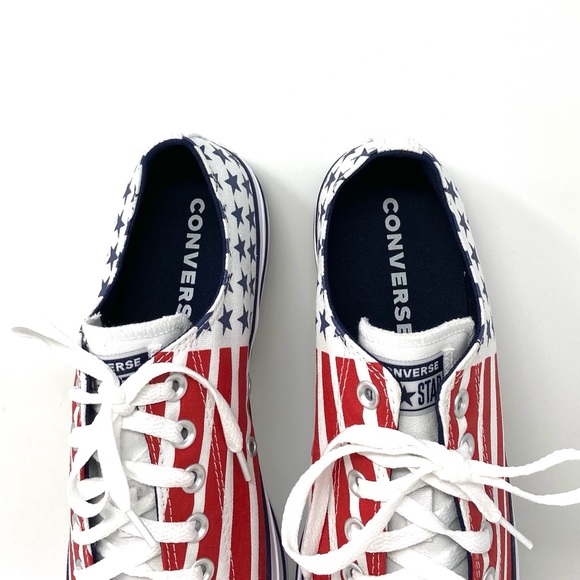 🌿Sale🌿 Converse Chuck Taylor AS Canvas Low Top Red Blue Mens Size 10.5 167838F - Picture 16 of 16